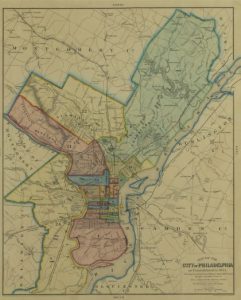 A map of Philadelphia's modern borders