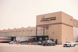 The loading docks of the Philadelphia Wholesale Produce Market 