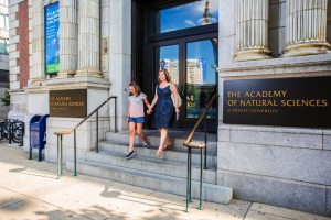 An image of the current location of the Academy of Natural Sciences at the corner of Race and Nineteenth Streets.